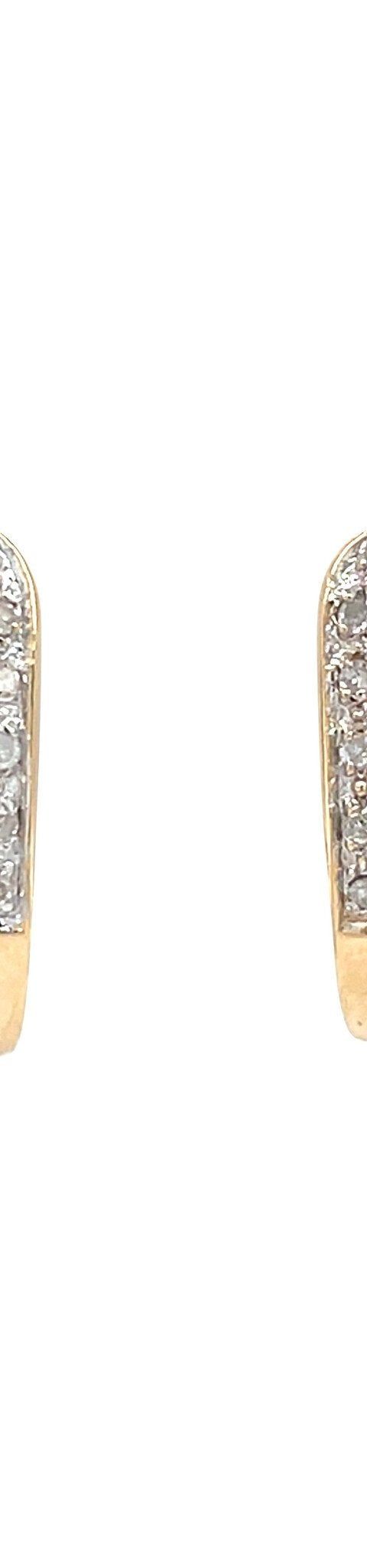 Vintage 18K Gold Stud Earrings with Diamond, Ruby, Sapphire and Emerald